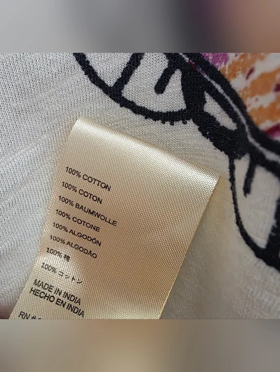 Maeve White Sleeveless Tank with Multicolor Badge Prints - Picture 8 of 9